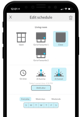 smart controller relative schedule iphone